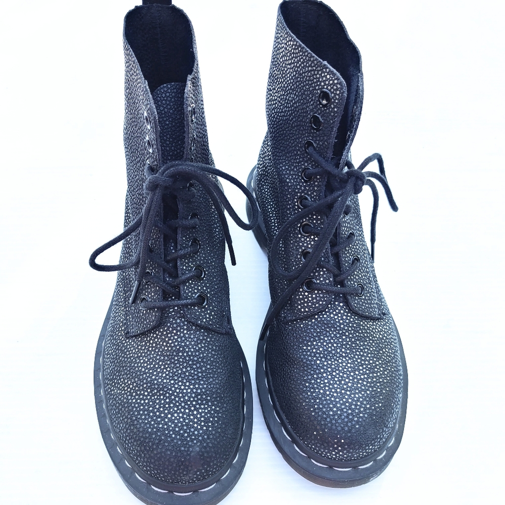 Doc Martens Pascal Black Sparkle Lace-Up Boots - image 2